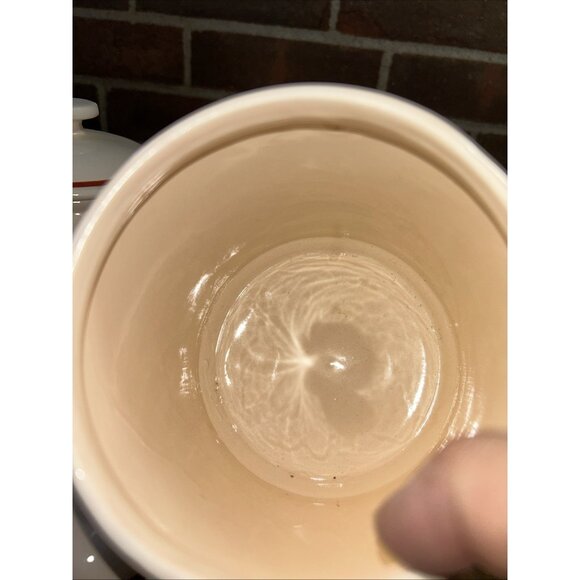 Vintage set 2 Ceramic Canister/Storage Jars Nesting Hen Chicken with Eggs Japan - Picture 5 of 9